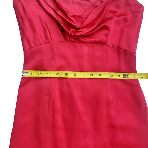 NWT Vintage Watters and Watters Red Satin Formal Maxi Dress Size 2 - Picture 9 of 13